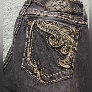 Miss Me Women's Dark Gray Embellished Jeans